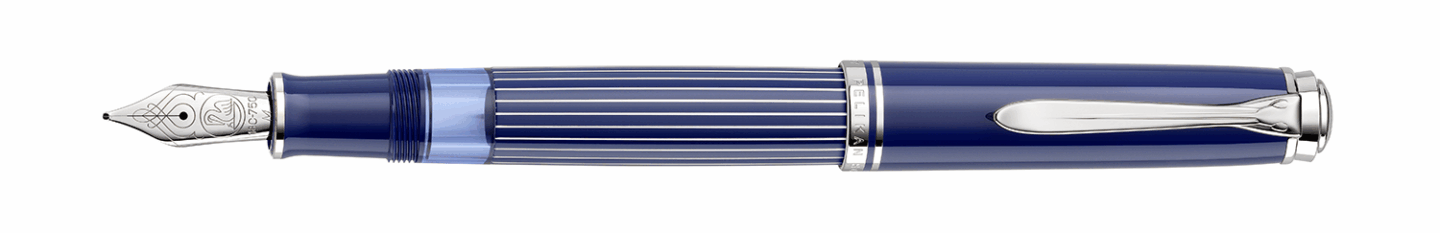 Pelikan M815 Metal Striped Blue Füllhalter_W1500 Pelikan Souverän M815 Metal Striped Blue Füllhalter
